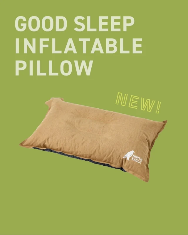 .

２０２６ N E W！

どこでもすやすや😴🌙
【 ぐっすりインフレピロー 】

枕があると朝のスッキリ感が違いますよね✨

バルブを開けるだけで自動で膨むインフレーターピロー

あっという間にほどよい厚みになり、お好みで少し空気を足せば、自分にぴったりの高さに調整もできる

表面はやさしい起毛生地でひんやりしにくく、
心地いい肌あたり🍑

コンパクトに収納できるから、
テント泊はもちろん、車中泊やお昼寝用にも

お試ししやすい価格で登場です👍

ーーーーーーーーーーーーーーーーーーーーー

2026年新商品 
NE30011 ぐっすりインフレピロー ￥1,320（税込）

●バルブを開くと自動で膨らむインフレーターピロー
●肌あたりのよい起毛生地で中央のくぼみに頭がフィット

ーーーーーーーーーーーーーーーーーーーーー

#northeagle #ノースイーグル #キャンプ #キャンプ飯 #キャンプギア #アウトドア #アウトドア好き #アウトドア好きな人と繋がりたい #ノースイーグルテント #テント #焚火 #焚火台 #焚火が好き #焚き火 #コスパ #コスパアウトドアギア #ファミリーキャンプ #ソロキャン #ソロキャンプ #グランピング　#デイキャンプ #北海道 #北海道企業 #北海道が好き #アウトドア用品 #キャンプ道具 #キャンプ用品 #ぐっすり #インフレーター #ピロー