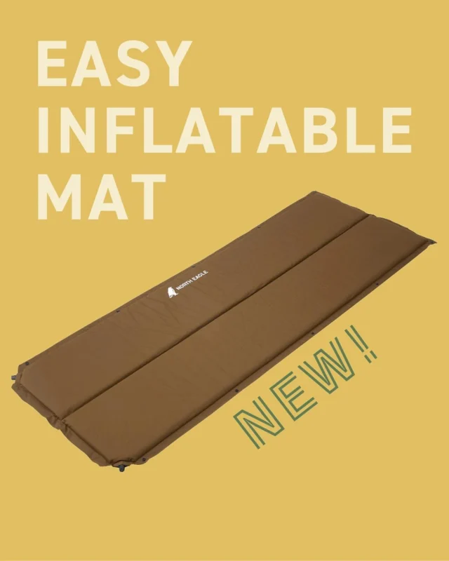 .

２０２６ N E W！

さっと膨らんで、しっかり快適🦅✨
【 らくらくインフレマット 】

2バルブ仕様で、設営も空気抜きもスピーディーな
インフレーターマット

底つきしにくい3cm厚で、
地面の凹凸もしっかりカバーします😴

２つ折りにしてたためて収納コンパクト

横連結できるスナップ付きで、
上下スナップをとめればロングクッションに変身！

裏面はノンスリップ加工で
テントやシートの上でもずれにくい👍

ーーーーーーーーーーーーーーーーーーーーー

2026年新商品 〈3月下旬入荷予定〉
NE30010 らくらくインフレマット ￥¥4,180（税込）

●早くふくらみ、底つきしにくい3cm厚インフレーターマット
●2バルブで設営・撤収の時間を短縮
●ふたつ折りしてたためるから簡単にコンパクト収納

ーーーーーーーーーーーーーーーーーーーーー

#northeagle #ノースイーグル #キャンプ #キャンプ飯 #キャンプギア #アウトドア #アウトドア好き #アウトドア好きな人と繋がりたい #ノースイーグルテント #テント #焚火 #焚火台 #焚火が好き #焚き火 #コスパ #コスパアウトドアギア #ファミリーキャンプ #ソロキャン #ソロキャンプ #グランピング　#デイキャンプ #北海道 #北海道企業 #北海道が好き #アウトドア用品 #キャンプ道具 #キャンプ用品 #ぐっすり #インフレーターマット
